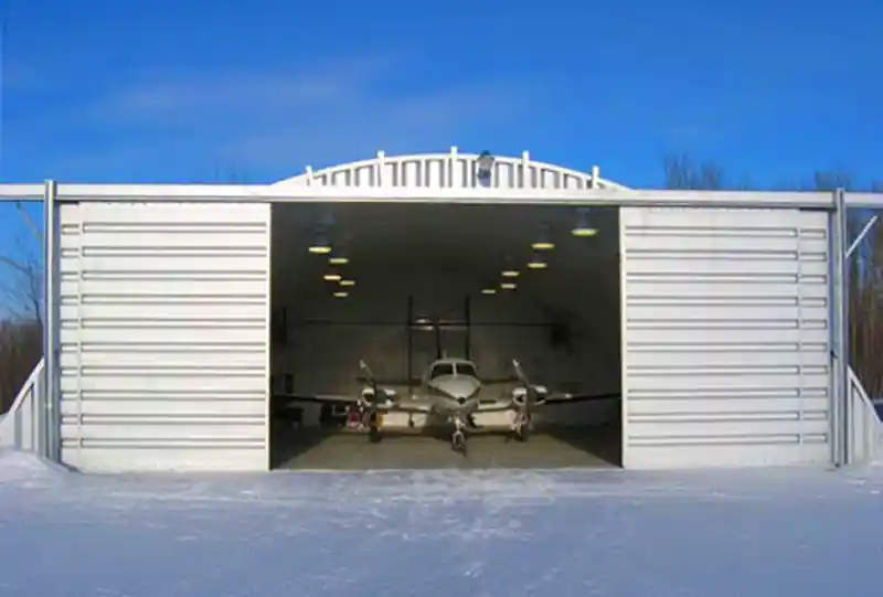 steel building airplane hanger
