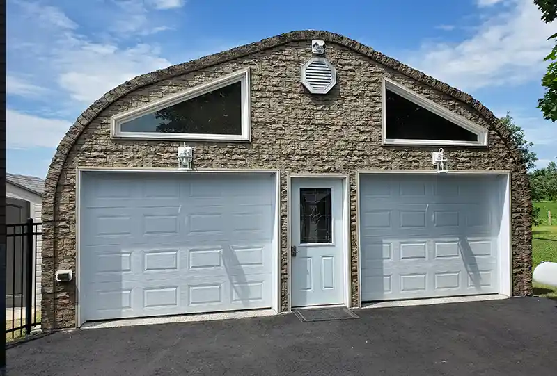 Multi-door Steel building front finish
